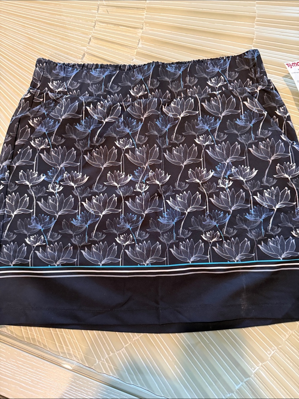 Kyodan Navy Floral-Print Mini Golf Skort